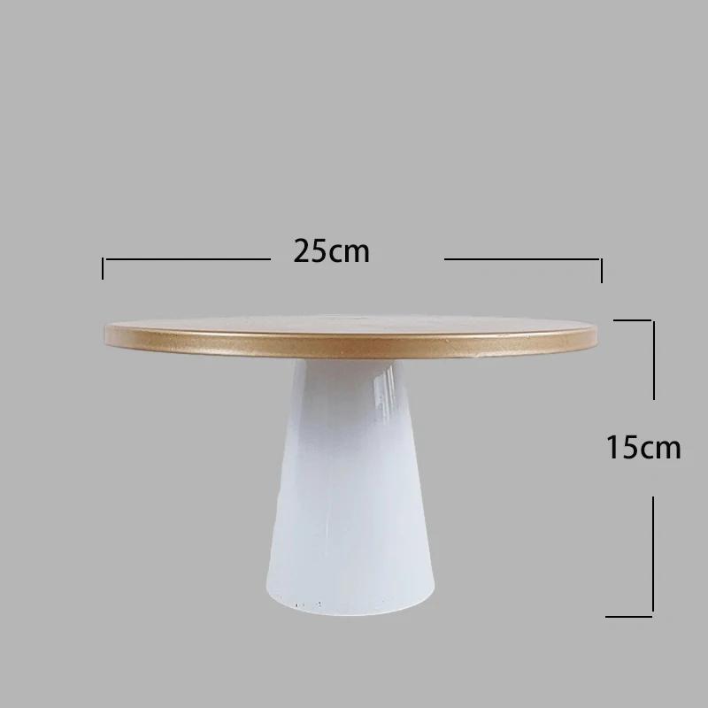 Elegant Round Pedestal Dessert Table Cake Stand Holder Cupcake High Tray Display Rack Bakeware Wedding Birthday Party Decoration