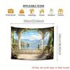 2D Floral Arch Balcony Backdrop Outdoor Wedding Photography Decor