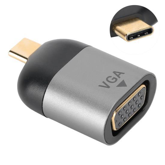 TypeC Male to Vga DB15P Female Adapter Head Video Converter for Windows Android