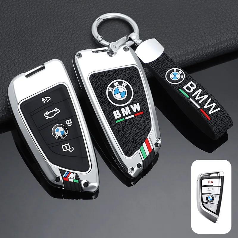 Hot 2025 Zinc Alloy Silica Gel Car Key Case Full Cover for BMW X1 X3 X4 X5 F15 X6 F16 G30 7 Series G11 F48 F39 520 525 f30 118i
