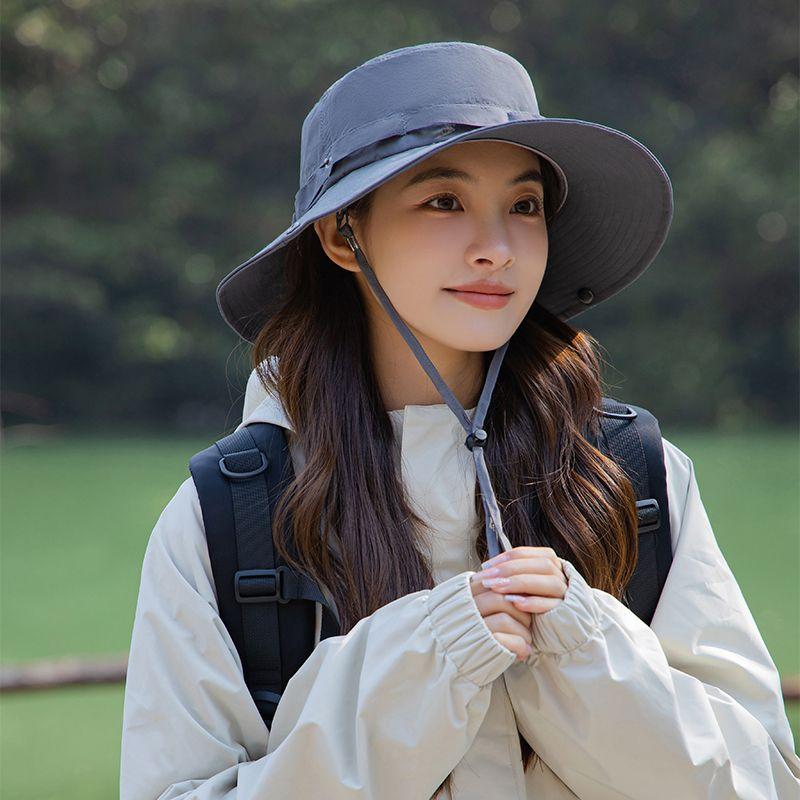 Chapeau Bob Cordon de Serrage Extérieur Protection Solaire Imperméable Sports Séchage Rapide Alpinisme Été Chapeau de Soleil
