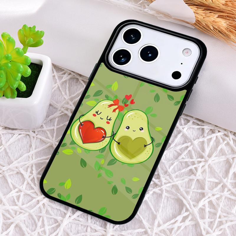 Cartoon Avocado Bumper Phone Case for iPhone 17 Air 16 15 11 12 14 13 Pro Max Shockproof Cover