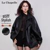 La Chapelle Women's Faux Leather Moto Jacket