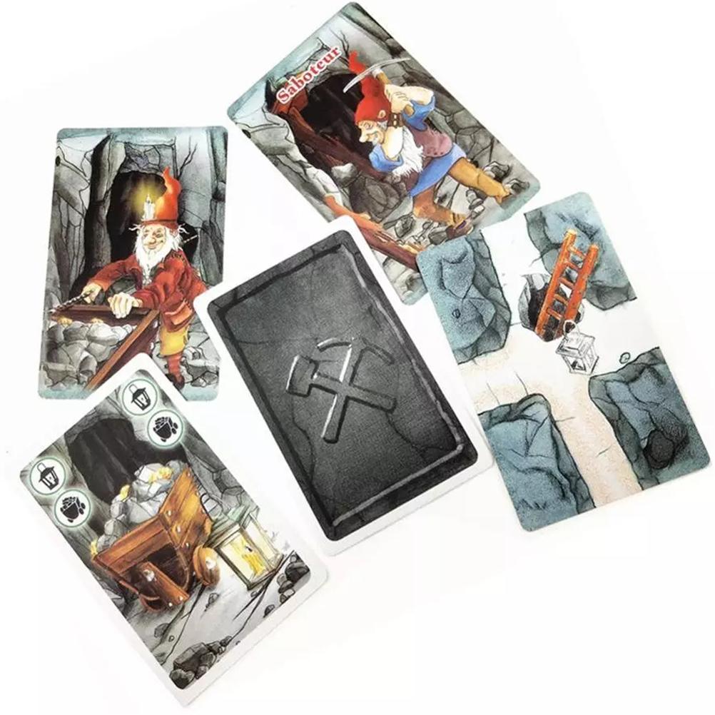 Saboteur Board Game Version 1 + 2 Dwarf Gold Mine Card Game Funny Saboteur Duel Board Game