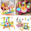 Children Electric Light Drum Set With Visual And Auditory Features For Early Education Play