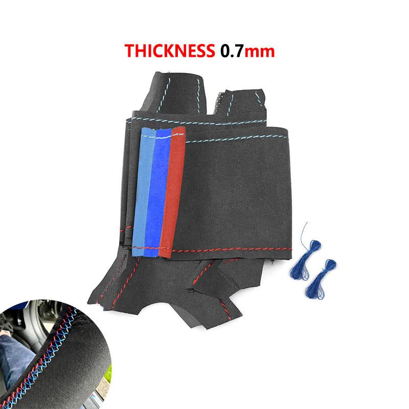 

Автомобильный замшевый чехол на руль для BMW M Sport F10 F11 F12 F13 F20 F22 F30 F31 F32 F34 F36 F48 F39 F25 F26 F15 no hole-3 bar