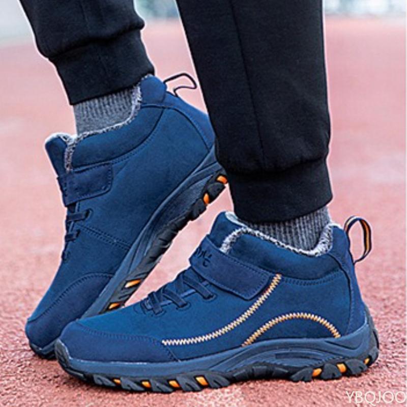 Autumn winter plus size new snow boots for men simple comfortable walking non slip high top wear-resistant cotton shoes