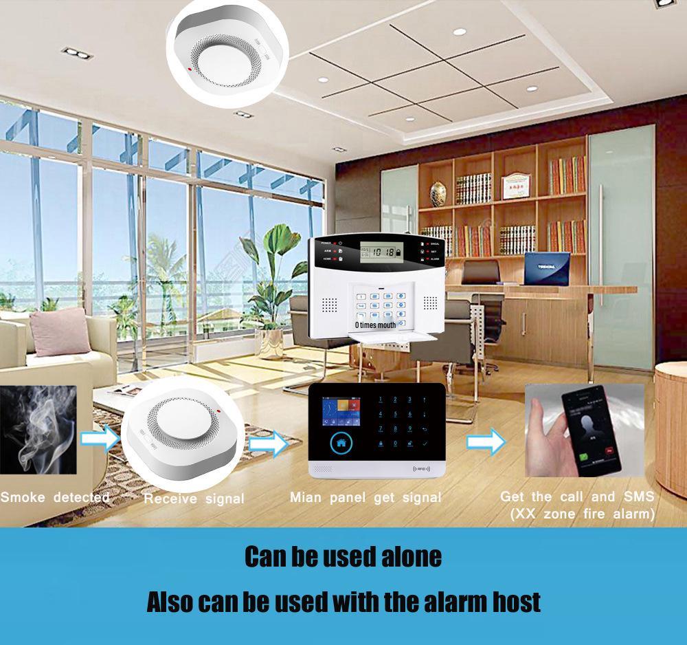 9V Wireless Smoke Detector for Home or Commercial Use