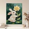 DIY Frameless Pearl Painting Kit Cute Rabbit Flower 3D Shiny Bead Art Canvas Relaxing Creative Craft for Home Wall Decor Gift