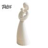 3D Printed Mother and Child Sculpture, Matte White Abstract Embrace Statue with Anti-Tipping Base, Minimalist Home Decor for Living Room Mother’s Day