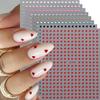 8pc 3D Mixed Heart Nail Stickers Valentines' Day Sweet Red Pink Love Selfadhesive Nail Decoration Decals Manicure Supplies