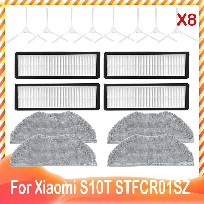 Mopptuch Lappen Seitenbürste HEPA Filter Ersatz Für Xiaomi Roboterstaubsauger S10T STFCR01SZ Verwicklungsschutz Kehren und Wischen