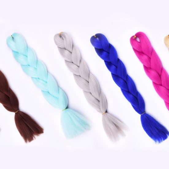 Dam Jumbo Crochet Braiding Ombre Color Synthetic Kanekalon Hårförlängningar