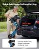 Rollator Walker with Seat for Seniors, Ultra Compact 3-Fold Rolling Walker, Lightweight Aluminum Mobility Walking Aid with PU Solid Wheels, Adjustable