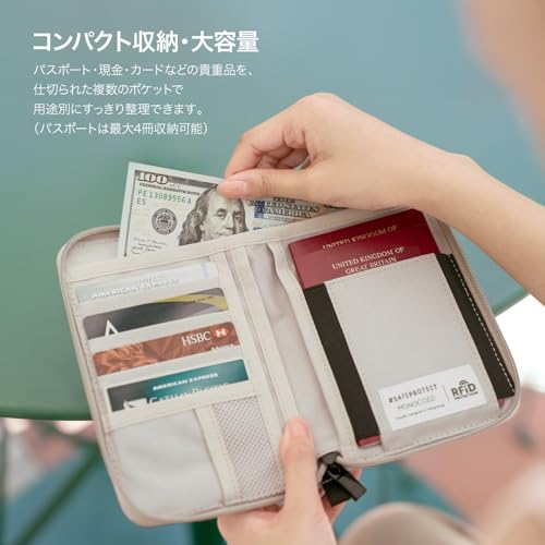 MONOCOZZI Bon Voyage Travel Docs Organizer, a convenient travel accessory with anti-skimming protection, a multi-functional passport cover with a pock