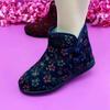 Damen Winter Samt Warme Baumwollschuhe, Niedrig Absatz Lässige Schneestiefel für Mittelalte und Ältere Menschen