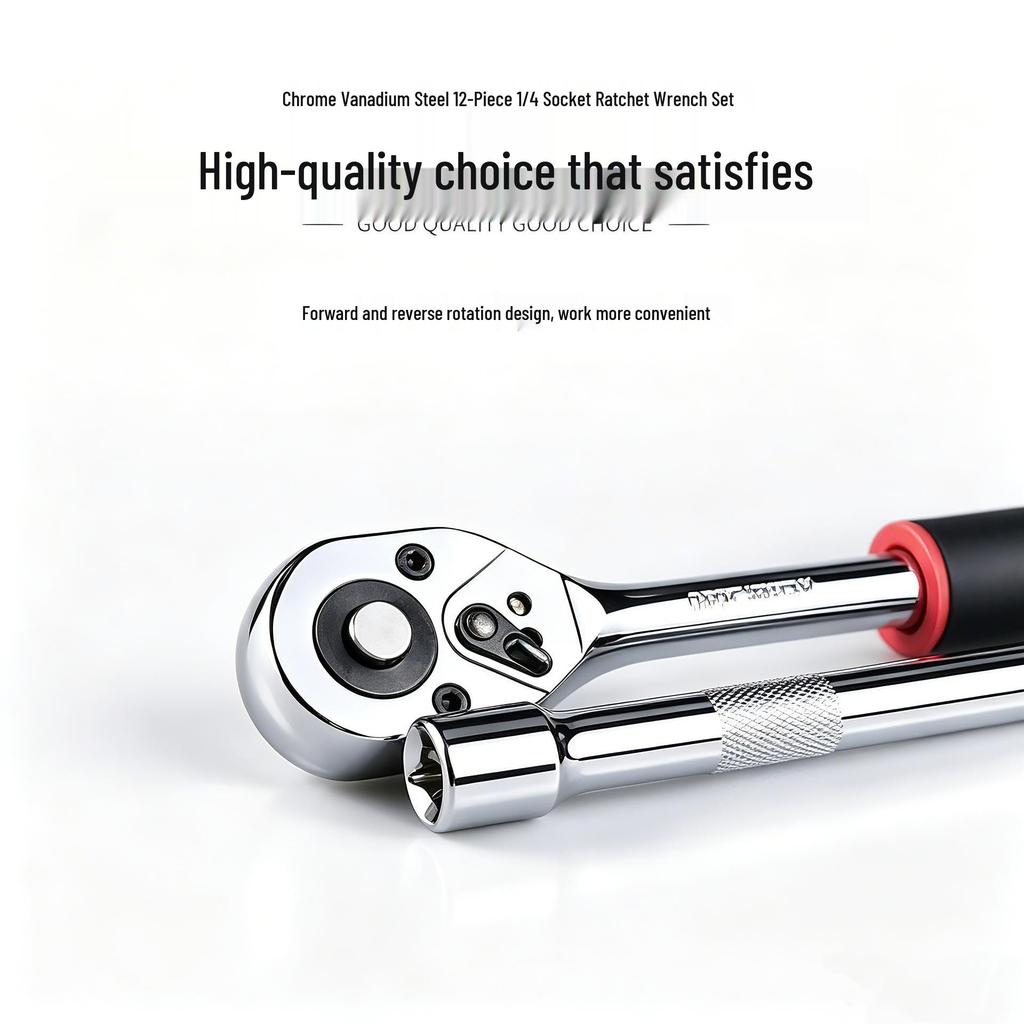 Fast Ratchet Wrench Set: Large, Medium, Small Gear Sockets, Two-Way Pin Wheel, Chrome Vanadium Steel for Auto Repair