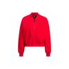 Women's Woven Loose Fit Full Zip Track Jacket Red IM8873