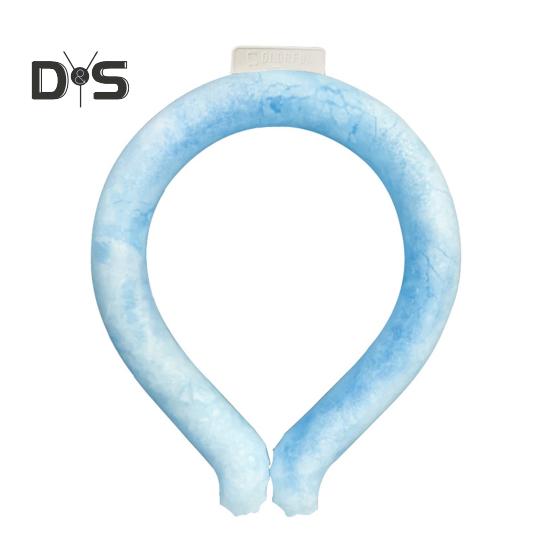 

Летняя охлаждающая трубка для шеи Носимый охладитель для шеи Легкое многоразовое ледяное кольцо На открытом воздухе Предотвращение теплового удара Портативный воротник с обертыванием на шею синий