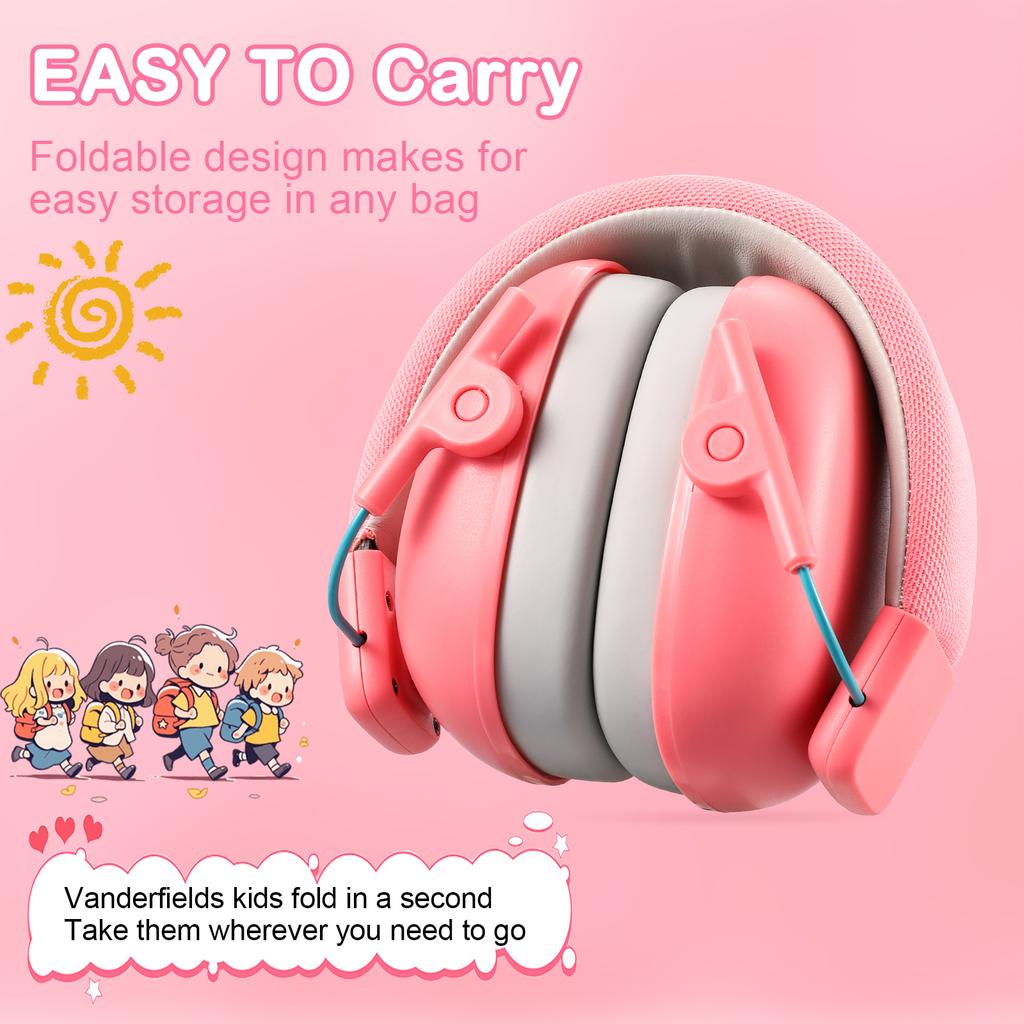 Cuffie Antirumore per Bambini Protezione Auricolare per Bambini Paraorecchie Comode Regolabili Cuffie con Cancellazione del Rumore per Concerti Fuochi d'Artificio
