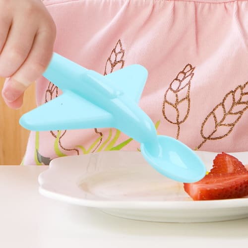 Moreeulsi Kids' Cartoon Spoon, Reusable Kids' Spoon, Kids' Airplane Spoon | Cartoon Design Kids' Training Spoon Tableware, Eco-Friendly and Functional