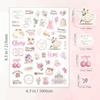 6 Sheets Wedding Plan Stickers Pink Valentine's Day Creative DIY Decoration Planning Materials Handmade Account Stickers
