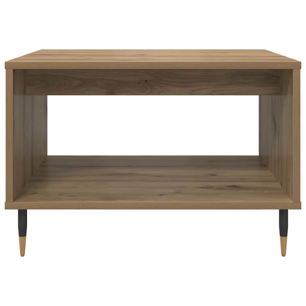 Artisan Oak Coffee Table 60 X 50 X 40 Cm Wood Based Material