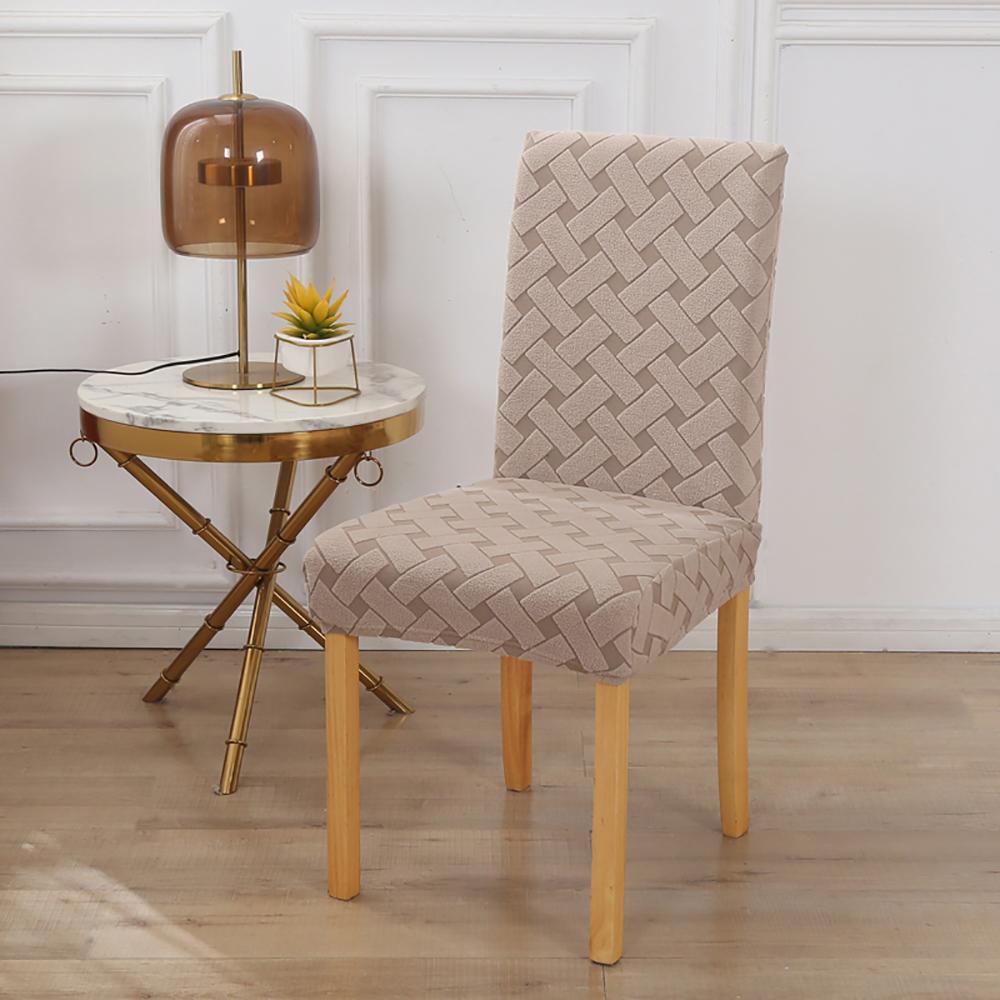 Soft Jacquard Soild Colour Chair Slipcovers Elastic Dustproof Cover Sets For Living Room Room Hotel Office Home Chairs Machine Washable Removable