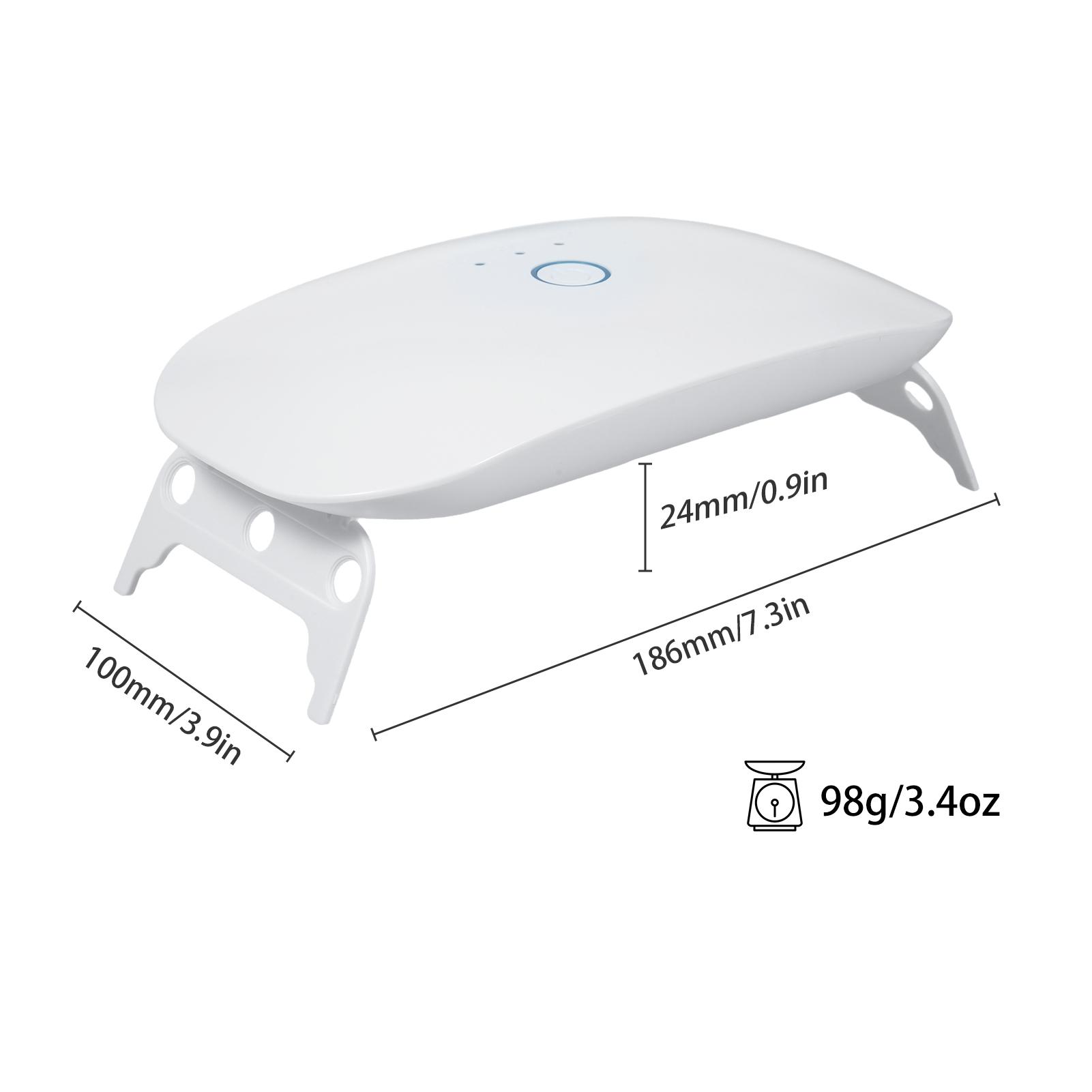 

УФ-лампа для смолы 24 Вт Складная УФ-лампа для смолы 365+395 нм Двойная длина волны Поддержка Быстрое отверждение и Функция таймера Свет белый