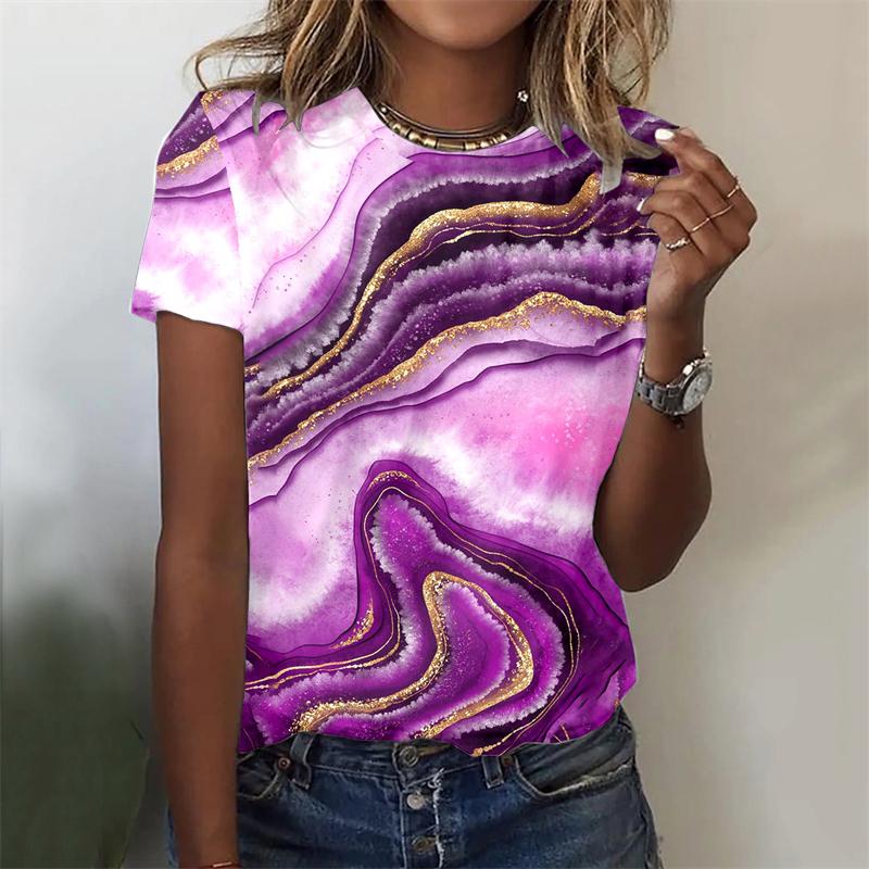 New Women's 3D Printed Short Sleeve T-shirt Women's Valentine's Day Fashion Top Love T-shirt Cute Small Fresh Tees Clothing