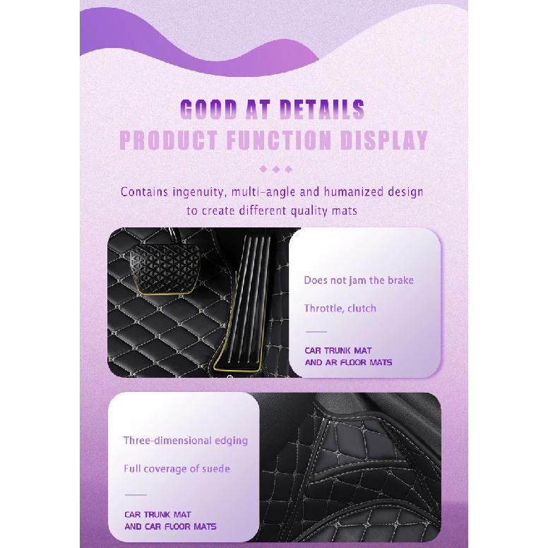 Durable Car Floor Mats Trunk Liner For BYD Yuan Atto 3 EV Pro Plus 2016-2025 Anti Slip Dustproof Full Surround Car Pads Full Set
