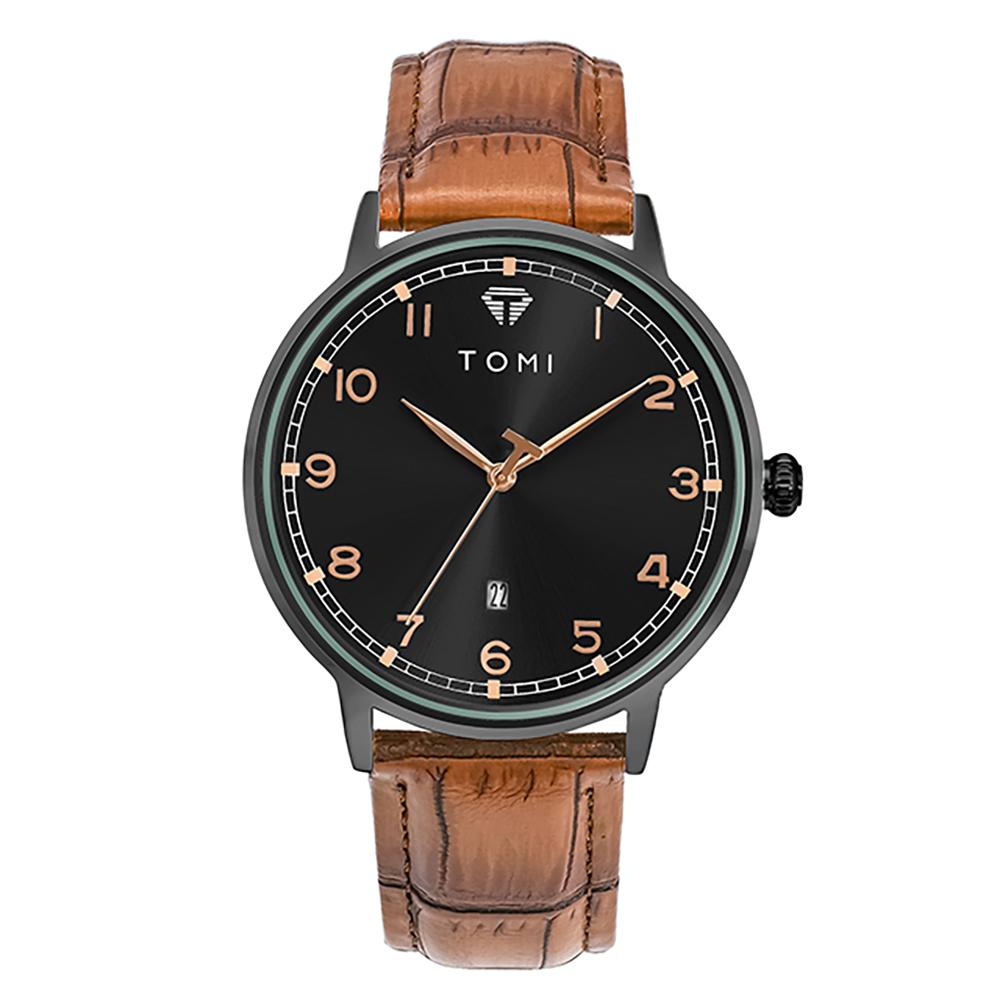 Men's Minimalist Fashion Watch Circular Dial Calendar Men's and Women's Casual Quartz Watch Clock Gift