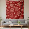 Christmas Cookies and Snowflakes Pattern Patterned Tapestry Decorative Wall Hanging, Home Bedroom Living Room Decor