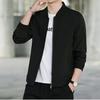 Men's Jacket Spring and Autumn Korean-style Casual Baseball Jacket Collar Coat Solid-color Top Men's Fashion Trend