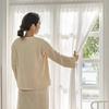 White Self-Adhesive Curtains Velcro Self-Adhesive Privacy Sheer Curtains  Living Room Blinds