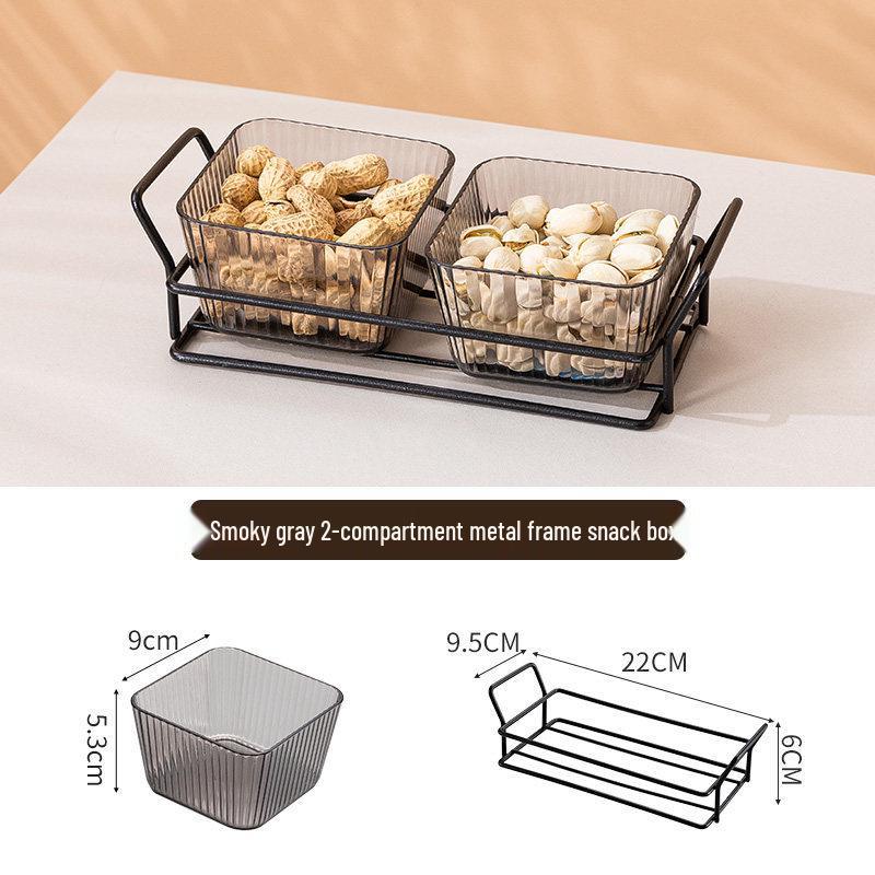 Creative Plastic Snack Compartment Plate for Living Room or Bar Use