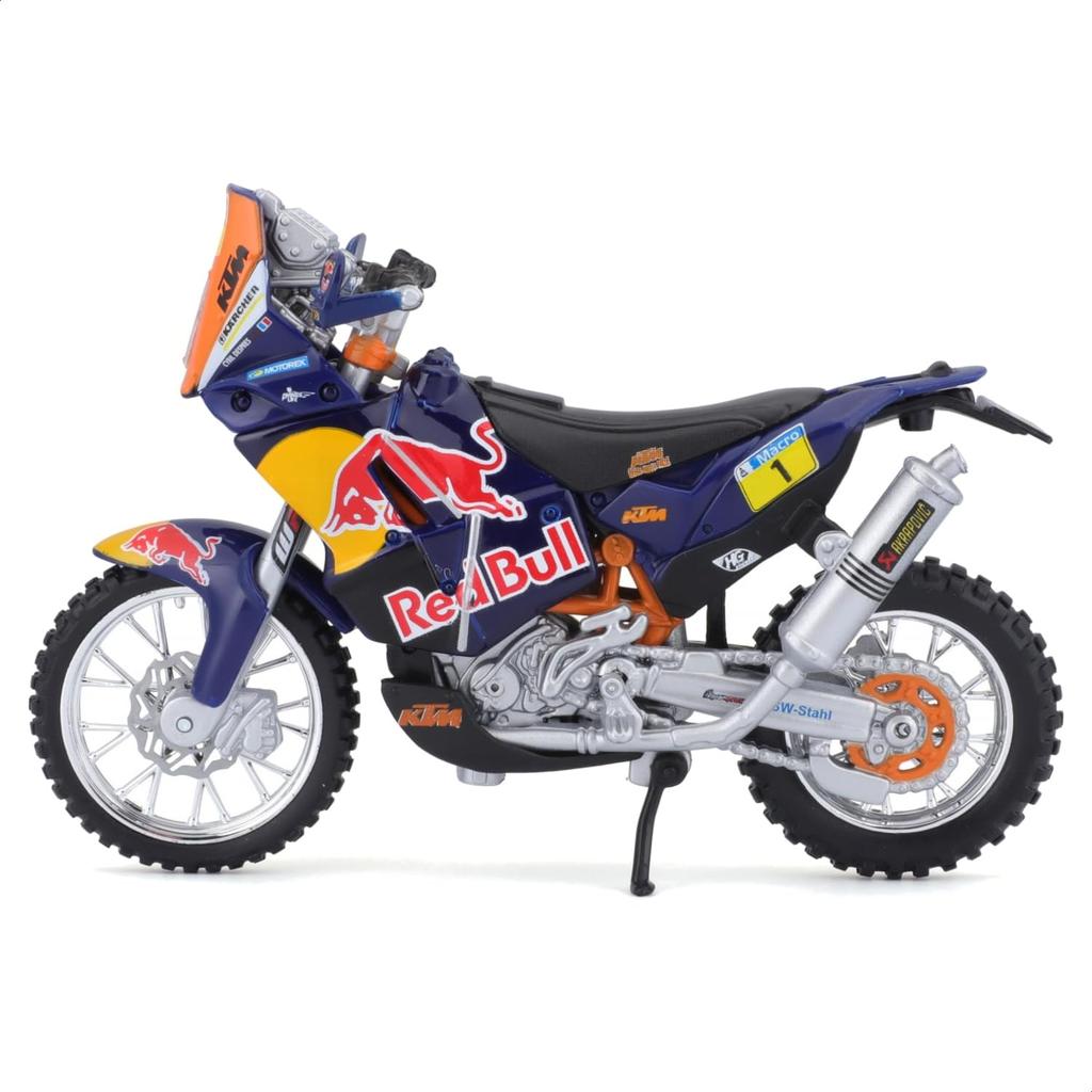 Bburago 1/18 Scale Red Bull KTM Factory Racing Series KTM 450 Rally Dakar Rally / Diecast Model Car, Finished Model, 18-51071
