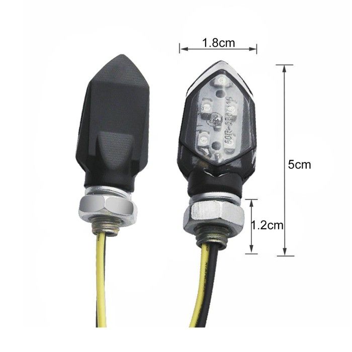 4x Clignotants moto LED Lumitecs KP8 teinté