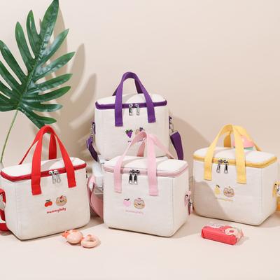 Cute Bear Lunch Bag Girls Insulated Canvas Cooler Handbag Aluminium Foil Thermal Food Box Family School Picnic Dinner Container