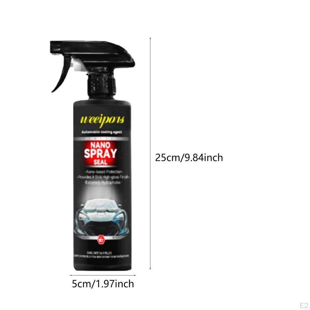 500ml Car Polish Nano Spray Multifunctional Professional 9.8x2inch for Light Scratches Waterless