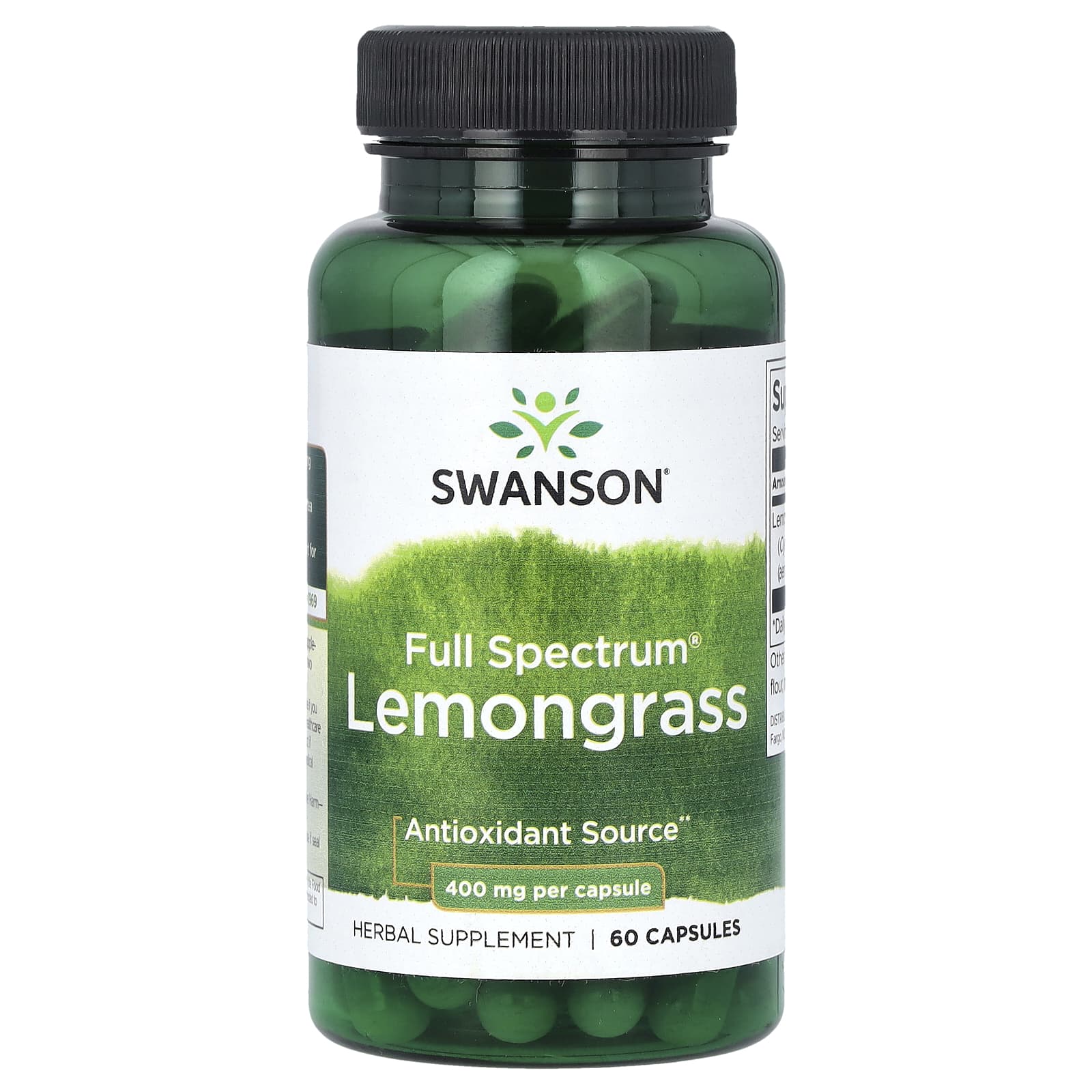 

Full Spectrum Lemongrass, 400Mg, 60 Capsules