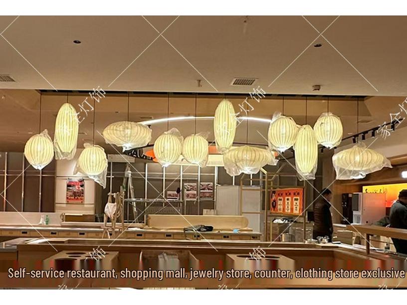 Zen Lantern: Japanese Silk Fabric Pendant Light for Bedroom, Dining Room, and Bar