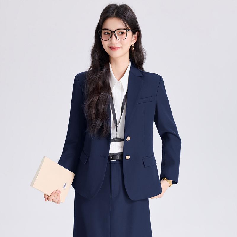 Elegant Women's Slim Fit Spring Business Suit Set - Formal Workwear