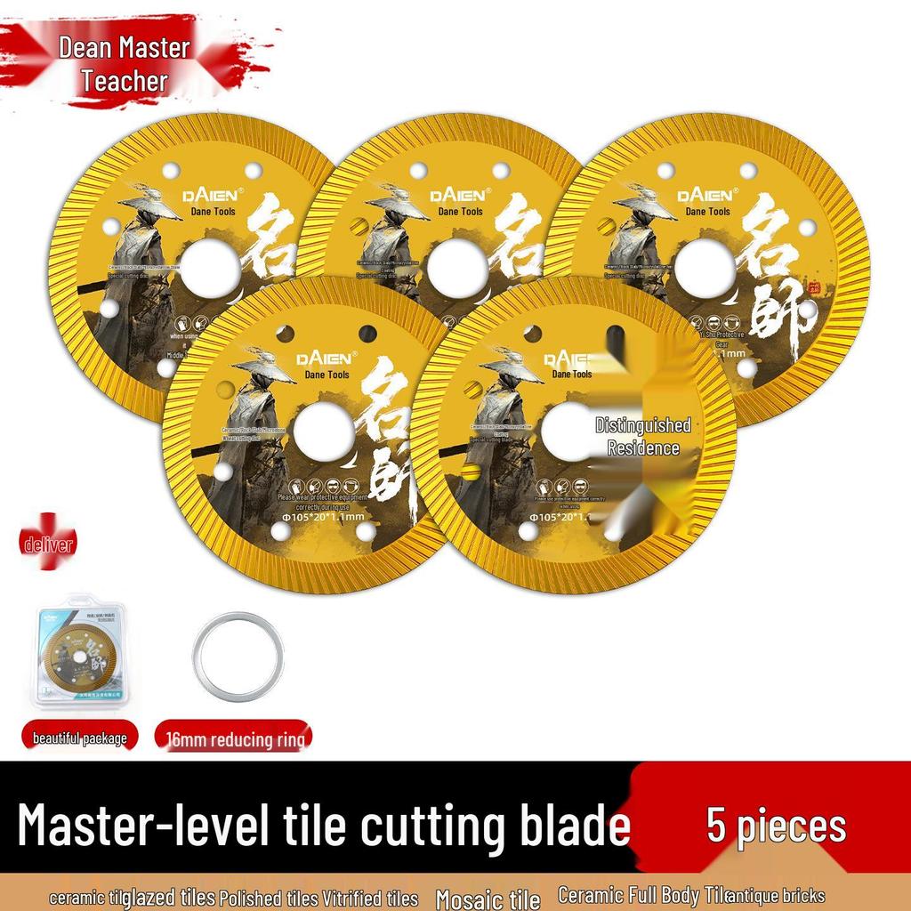 Dane Ultra-Thin Diamond Tile Cutting Disc for Chip-Free Dry Cuts On Ceramic, Marble, and Stone.