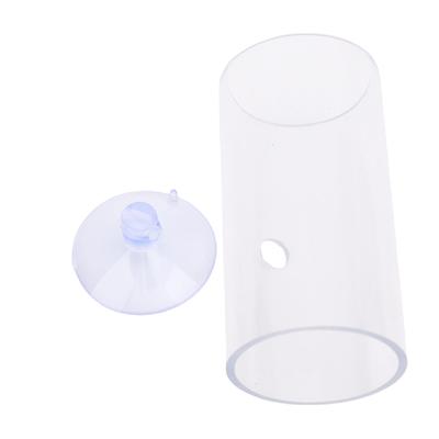 Betta Fish Tunnel Transparent Hollow Betta Fish Tube with Suction Cup for Resting Fish Tank Accessories S