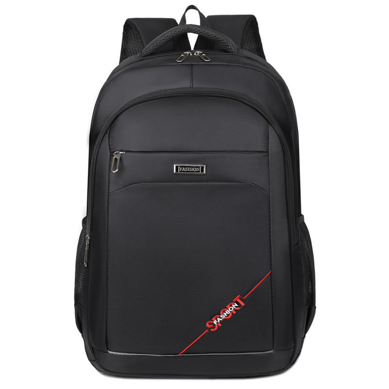 Unisexový batoh | Cestovní taška s více kapsami a zapínáním na zip, vhodná na služební cesty a krátké výlety - Černá