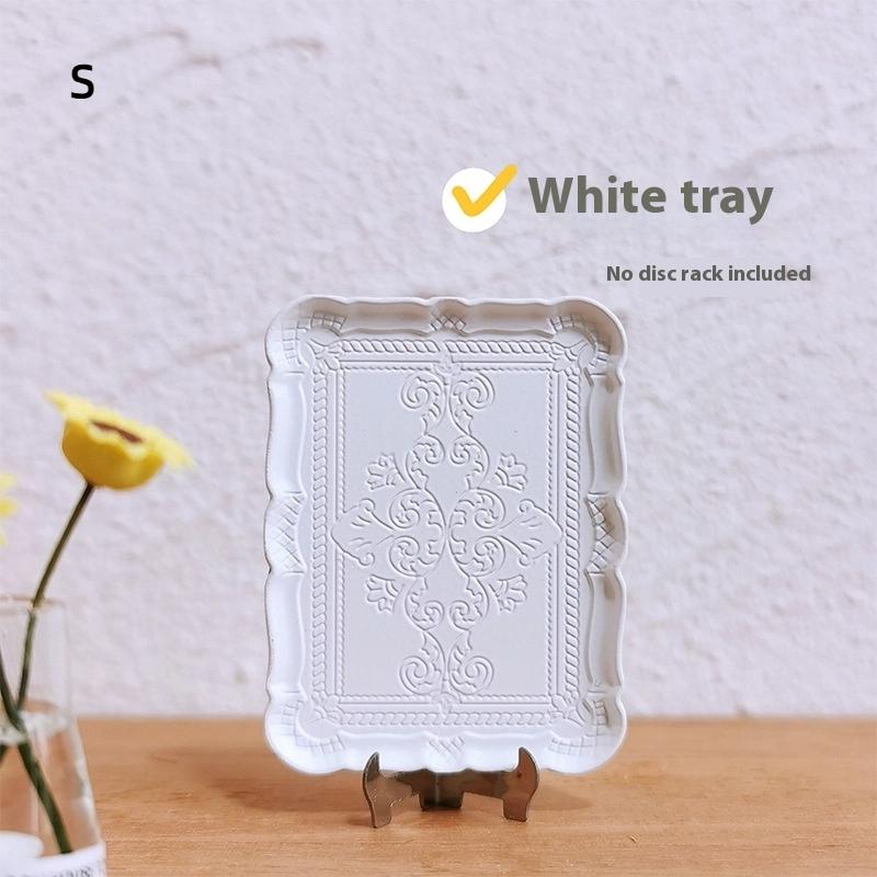 1Pcs Mini Dollhouse Relief Pattern Plate Food Dish Kitchen Tableware Simulation Accessory For Dolls House Decoration