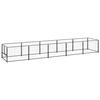 VidaXL Black Kennel 5 M² Steel