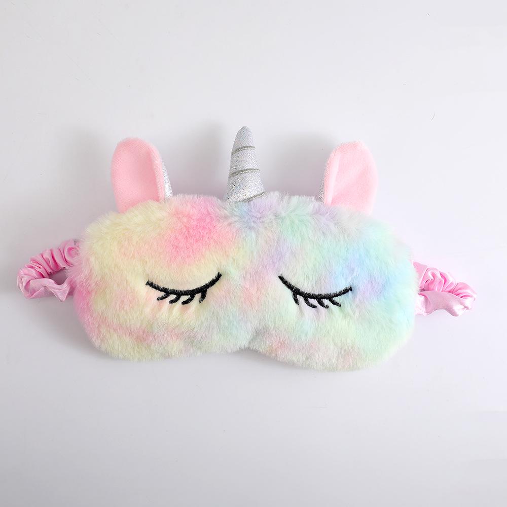 

Gradient Plush Unicorn Sleep Mask - Cute, Colorful, Light-Blocking Eye Protector