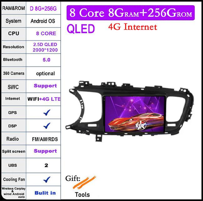 9 lnch For Kia K5 Optima 3 2011-2015 Car Radio Video 4G+wifi Multimedia Navigation GPS Stereo Android Auto Touch Screen